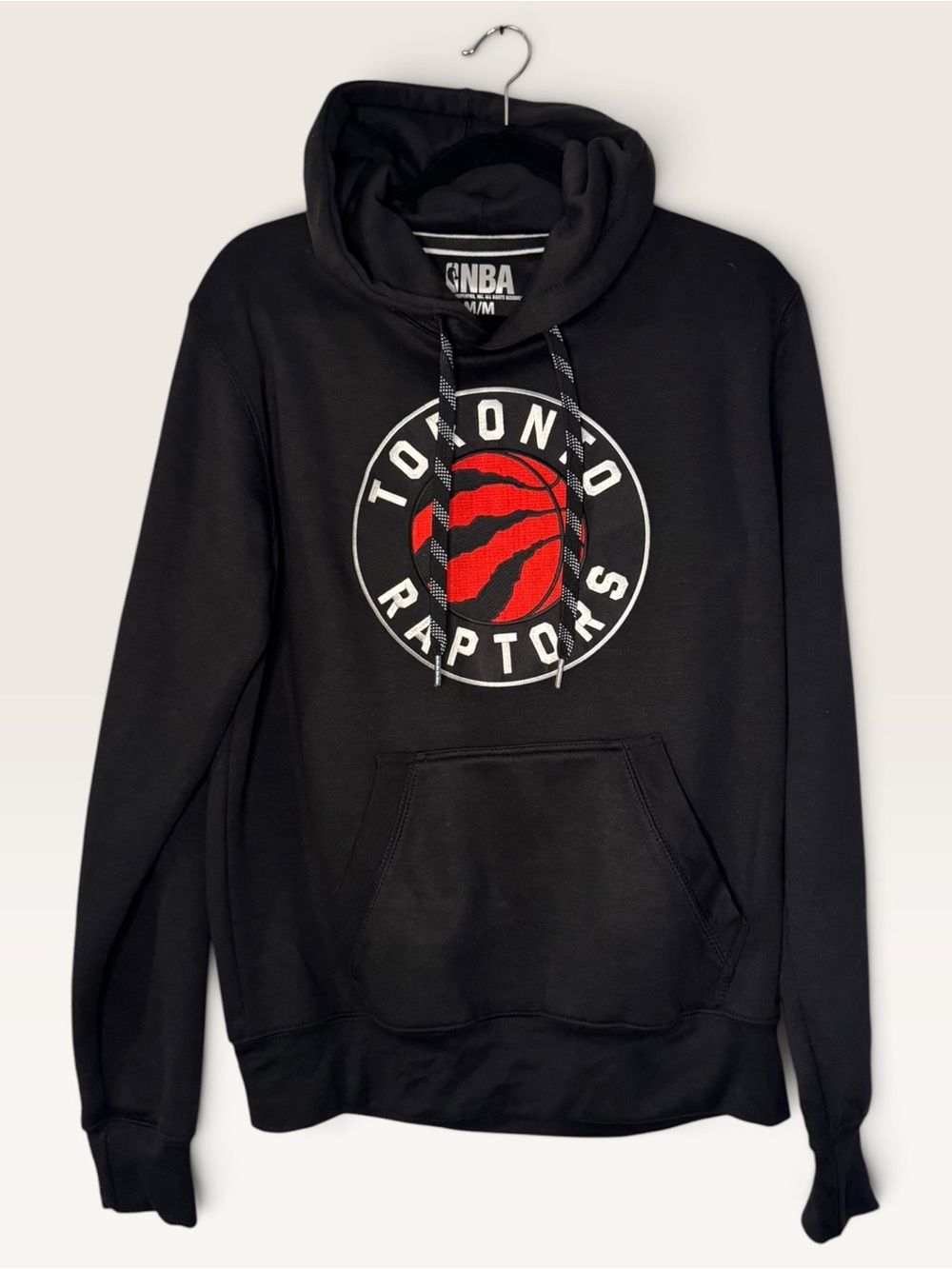 Toronto Raptors NBA Express Twill Logo Fleece Hoodie Black Unisex Medium